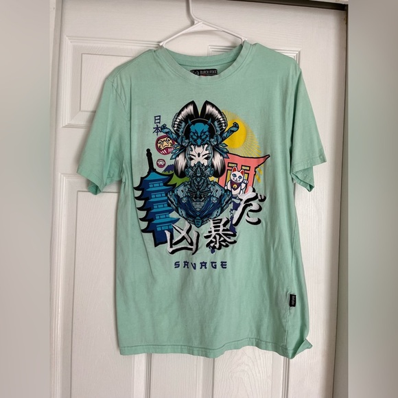 Mint Green Graphic Womens Tee Shirt Size Medium - Picture 5 of 15